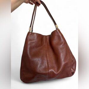 Coach brown cognac leather shoulder bag
